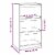 vidaXL Book Cabinet/Room Divider White 23.6 x11.8 x40.7 Solid Wood Pine Perspective: top