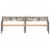 vidaXL Twin Patio Bench 93.7 Chinese Fir Wood Perspective: top