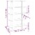 vidaXL Book Cabinet/Room Divider Concrete Gray 39.4 x11.8 x63 Perspective: top