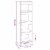 vidaXL Book Cabinet/Room Divider Black 15.7 x11.8 x53.1 Perspective: top