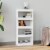 vidaXL Book Cabinet/Room Divider White 23.6 x11.8 x53.1 Engineered Wood Perspective: top
