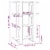 vidaXL Book Cabinet/Room Divider Smoked Oak 31.5 x11.8 x48.6 Perspective: top