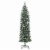 vidaXL Artificial Slim Christmas Tree with Stand 6 ft PVC Perspective: top