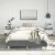 vidaXL Bed Frame Dark Gray 53.9 x74.8  Full Fabric Perspective: top