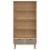 vidaXL Bookcase OTTA with 2 Drawers Brown and Gray Solid Wood Pine Perspective: top