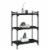 vidaXL Bookcase 3-Tier Black 23.6 x11.8 x33.9 Engineered Wood Perspective: top
