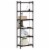 vidaXL Bookcase 6-Tier Smoked Oak 23.6 x11.8 x74 Engineered Wood Perspective: top