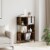 vidaXL Bookcase Smoked Oak 28.3 x11 x42.9 Engineered Wood Perspective: top