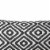 12 x 20 Rectangular Jacquard Cotton Accent Lumbar Pillow, Diamond Pattern, Black, White- Perspective: top