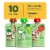 Brainiac Omega-3 Smart Applesauce Variety Pack, No Added Sugar, 10 Count Perspective: top