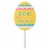 Glitzhome Set of 3 15 H Wooden Easter Egg Yard Stake Perspective: top