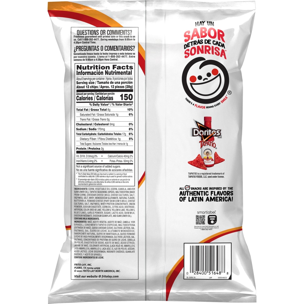 Doritos® Tapatio® Flavored Tortilla Chips