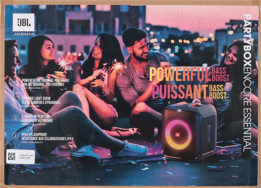 What is the battery life of the JBL PartyBox Encore Essential?