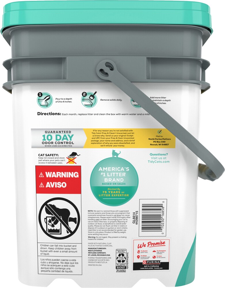 Purina® Tidy Cats® Free & Clean® Unscented Multi-Cat Clumping Litter