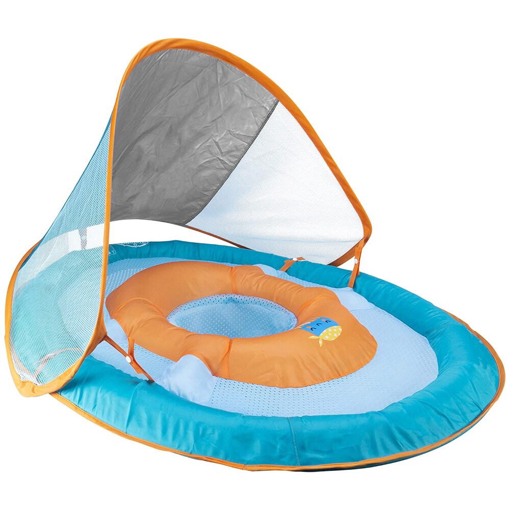 SwimWays 6038626 Spring Float Sun Canopy Baby Swim Pool Float, Colors May Vary