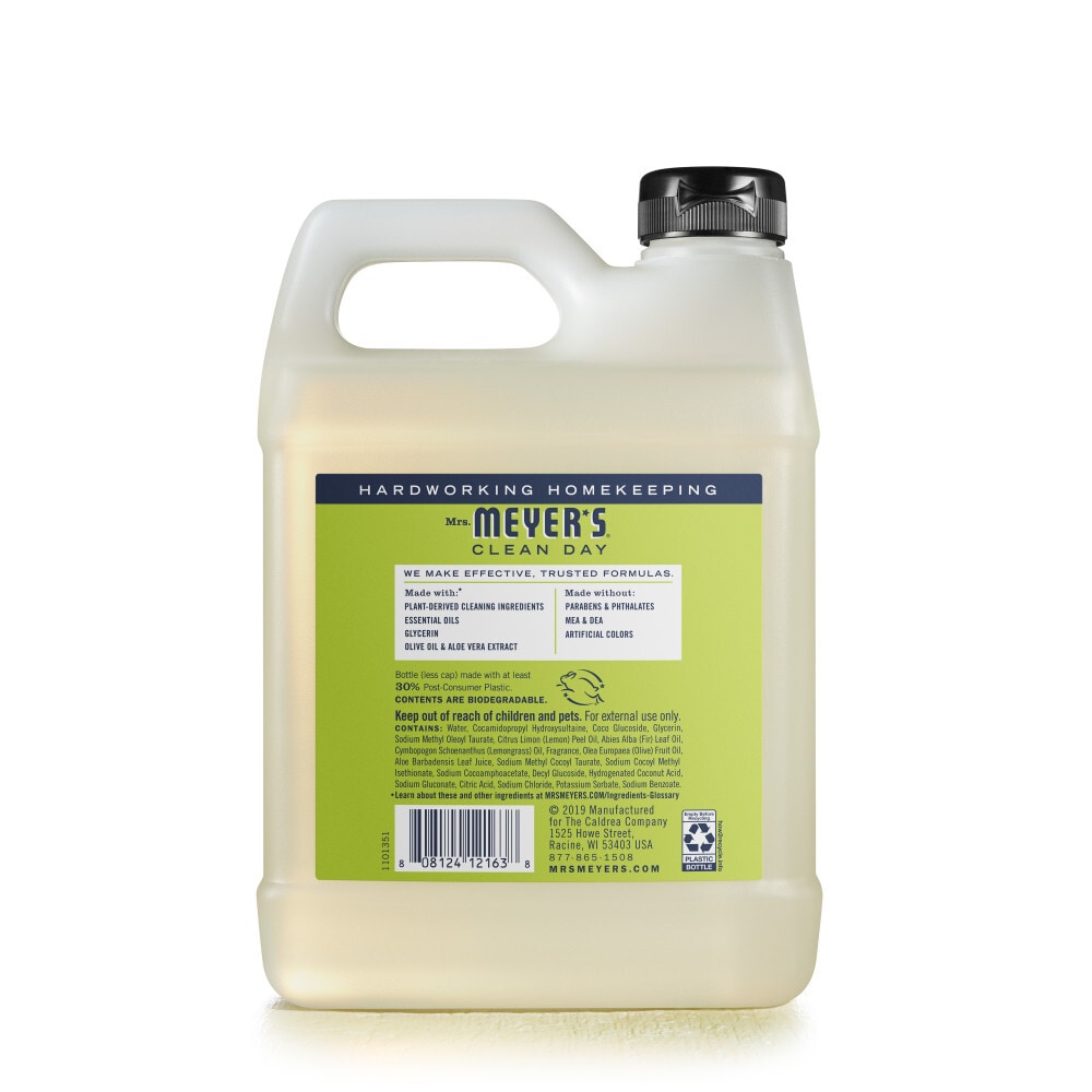 Mrs. Meyer's Clean Day Hand Soap Refill, Lemon Verbena, Made Without Parabens or Phthalates