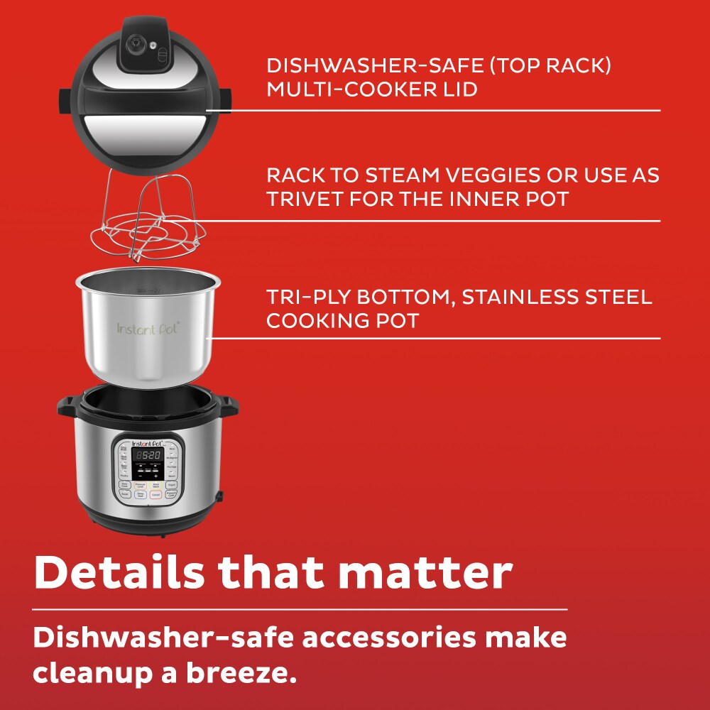 Duo Plus 3-Quart Mini 9-in-1 Multi-Use Pressure Cooker，Stainless