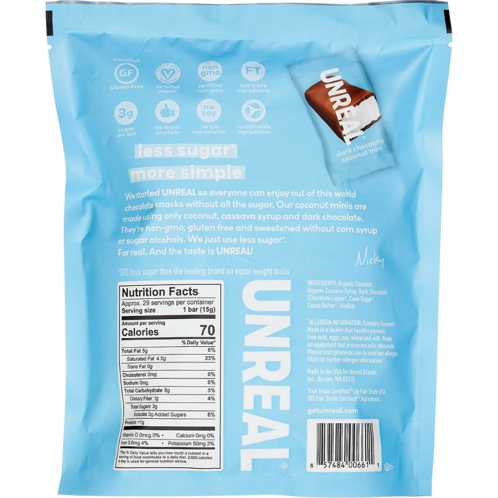 TLDR Review: Unreal Dark Chocolate Coconut Bars