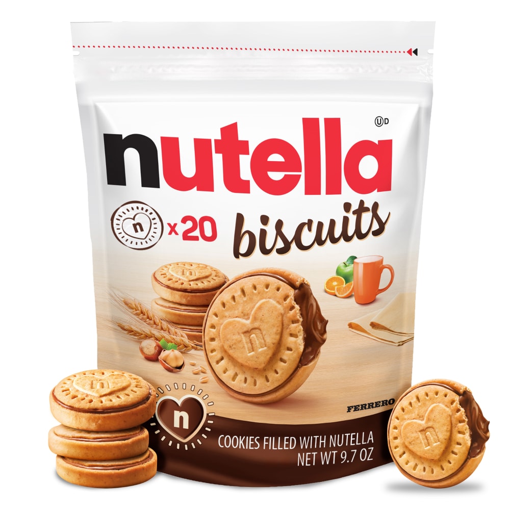 Nutella Biscuits - Delicious Nutella Cookies With Hazelnut Spread Filling  In A Crush-Free Tube, Nutella Snacks 12 Biscuits,166g 2 pack (In Kova  Harper