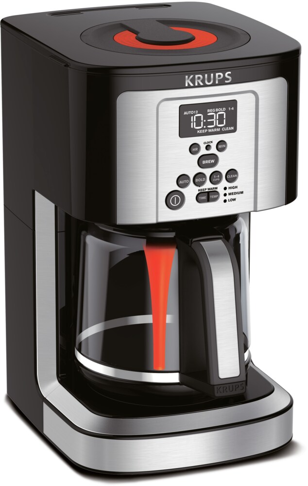 krups coffee maker clean light flashing