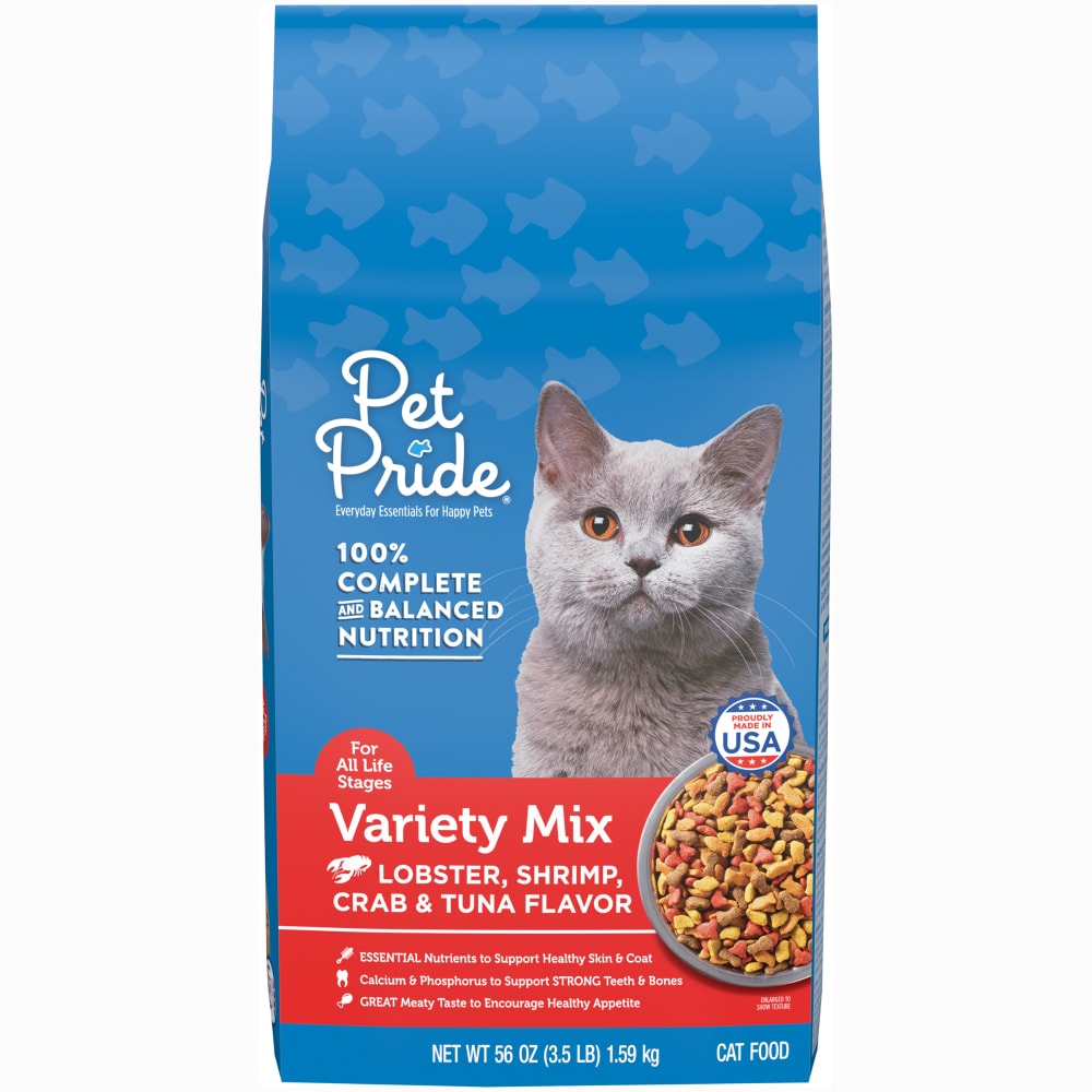 Pet Pride Seafood Variety Mix Dry Cat Food 3.5 lb Kroger
