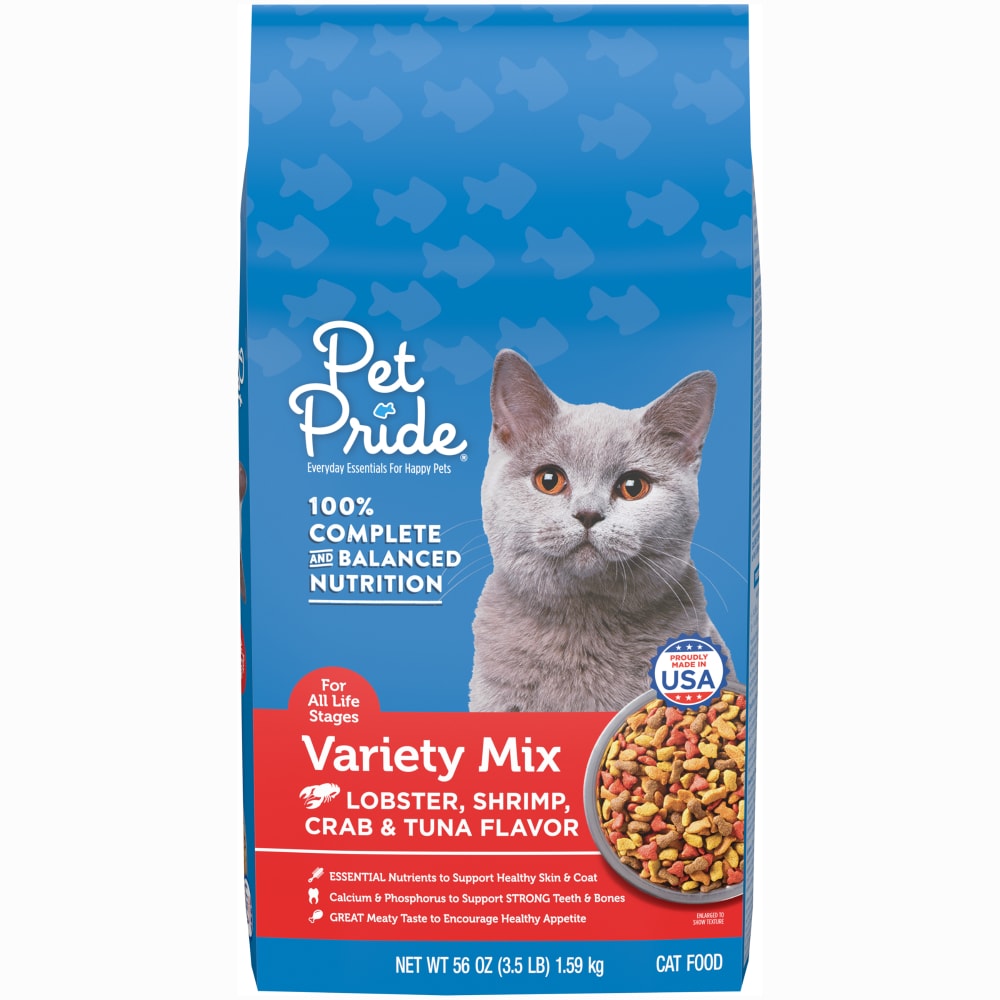 Seafood Variety Mix Dry Cat Food, 3.5 lb