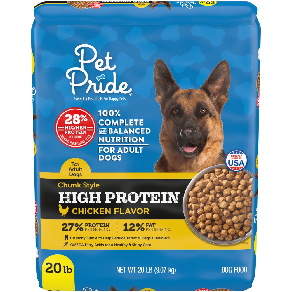 Pet Pride High Protein Chicken Flavor Dry Dog Food, 20 lb Pet Pride High Protein Chicken Flavor Dry Dog Food, 20 lb