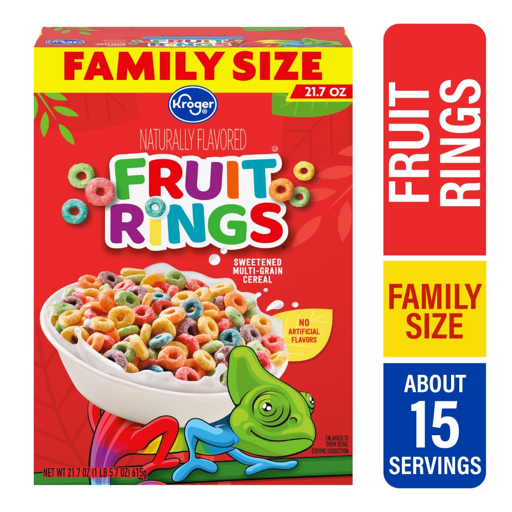 Kroger® Fruit Rings Family Size Cereal, 21.7 oz - Kroger