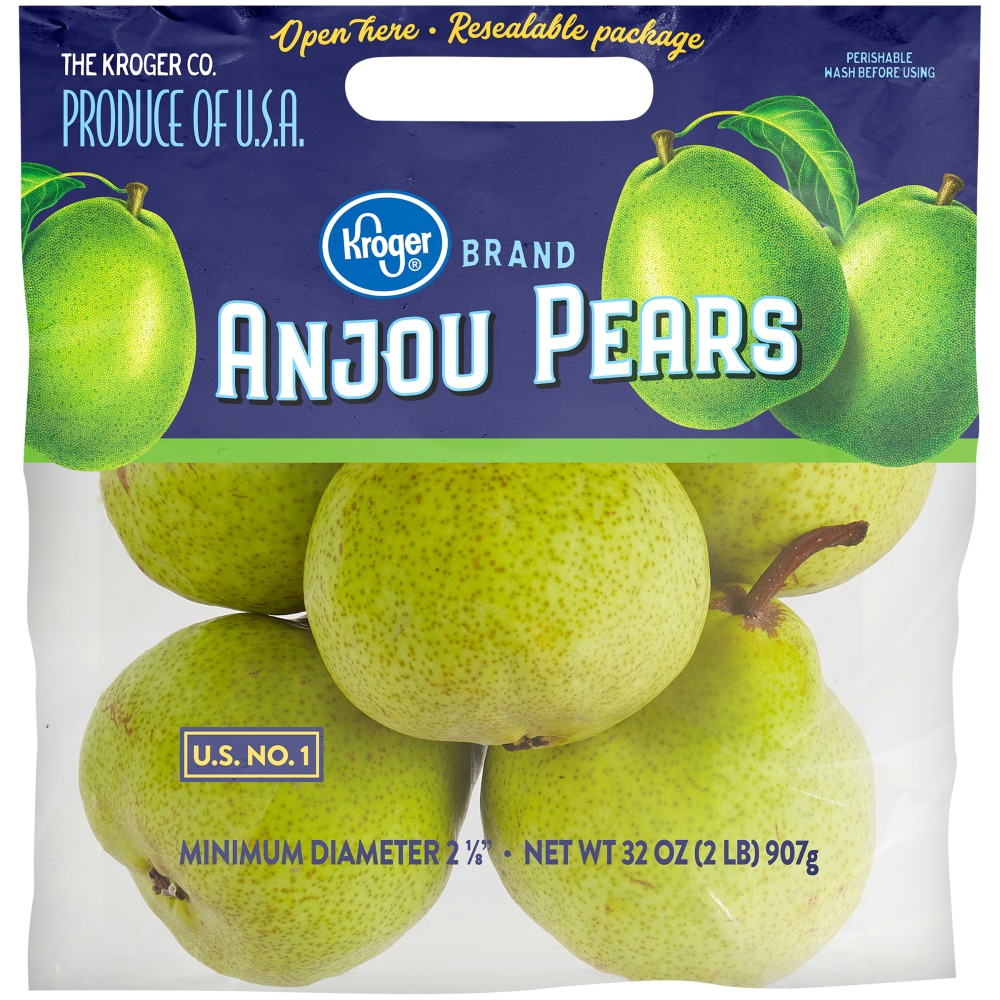 Fresh Organic Anjou Pears, 2 lb Bag 