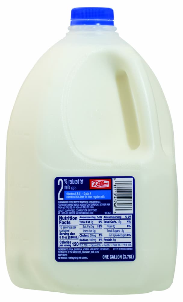 1% Low Fat Milk Jug: Calories & Nutrition