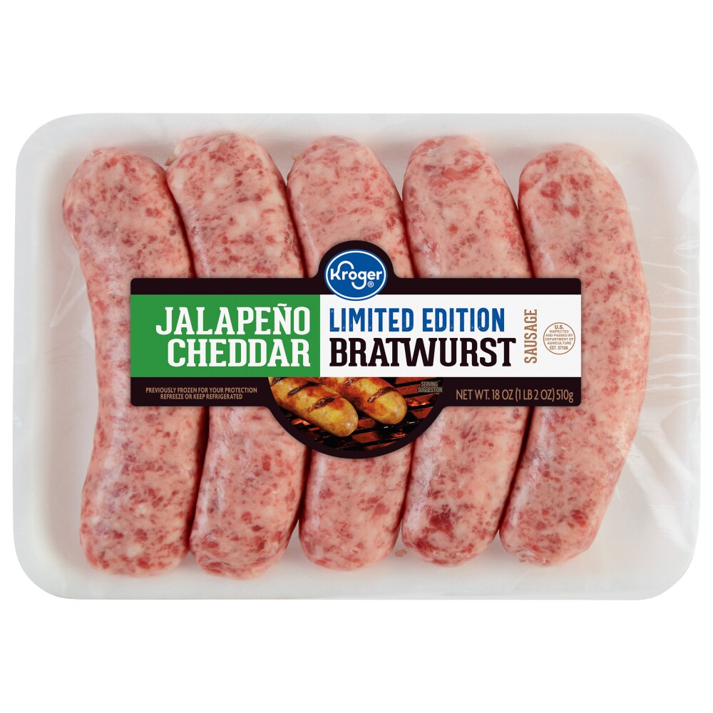 Kroger® Limited Edition Jalapeno Cheddar Bratwurst Sausage, 18 oz