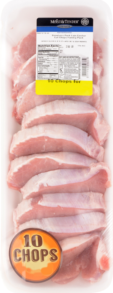 Moist Tender Boneless Pork Loin Center Cut Chops 2 5 Lb Kroger