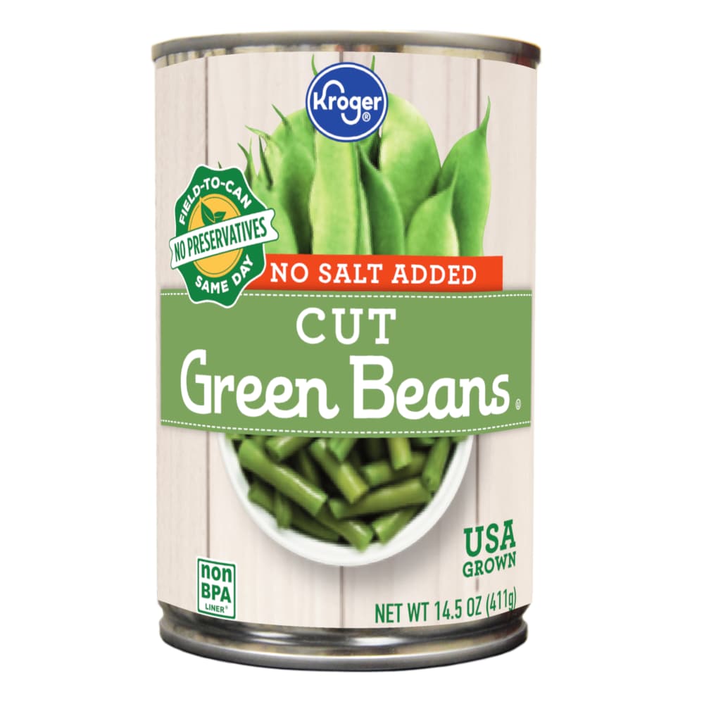 Canned Cut Green Beans - No Salt Added