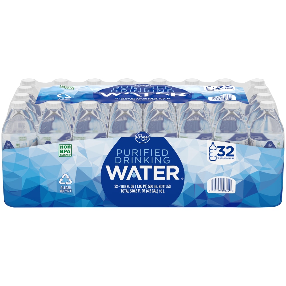 Pure Life Purified Bottled Water, 16 Ounce, 32-pack