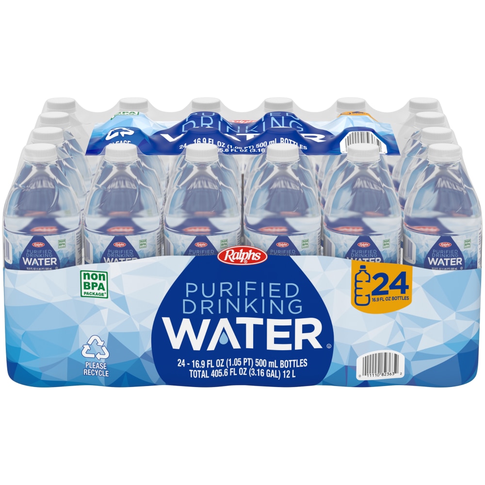 Ralphs® Purified Drinking Bottled Water, 24 bottles / 16.9 fl oz