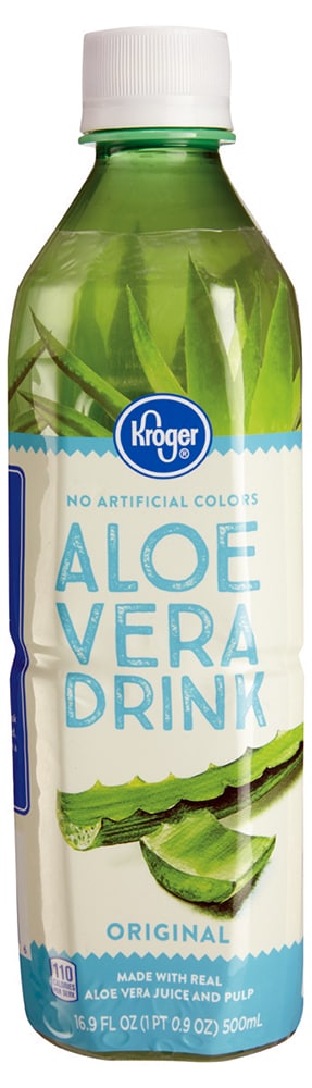 Aloe vera drink with pulp clearance