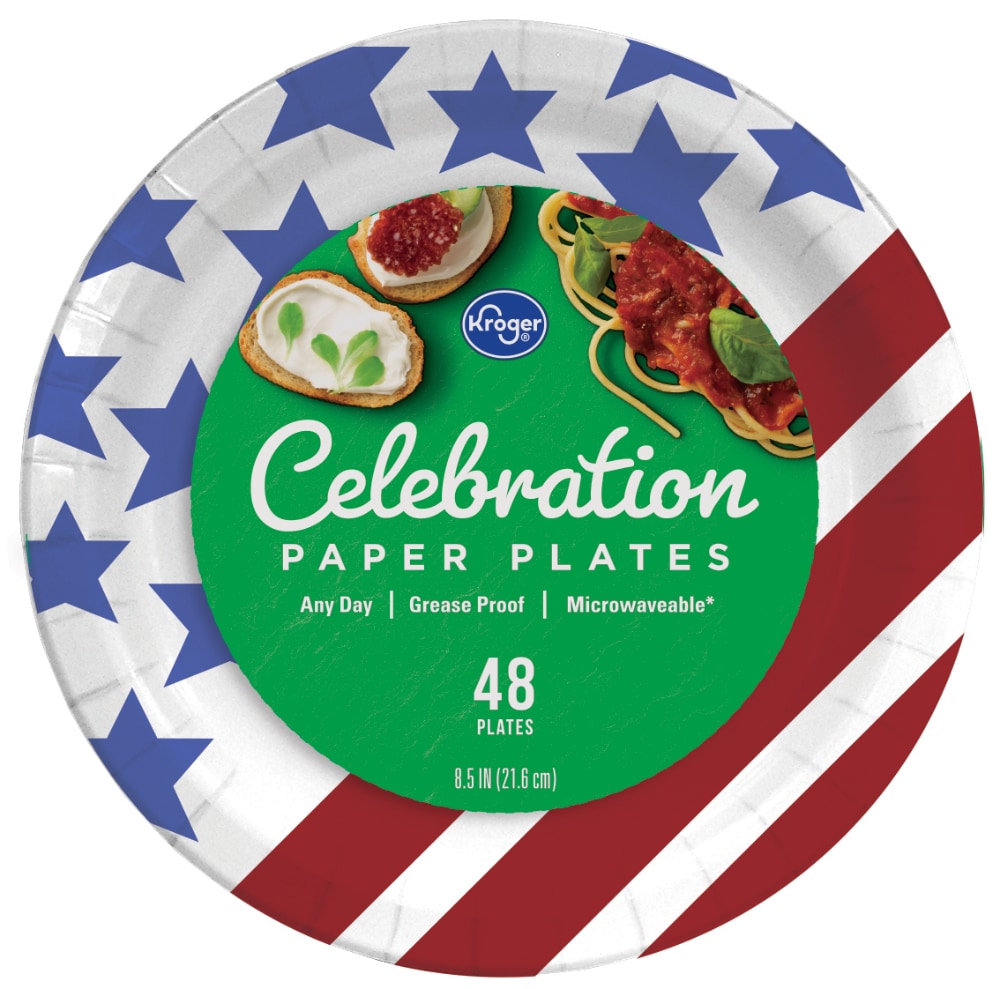 Kroger Celebration Paper Plates 48 ct 8.5 in Kroger