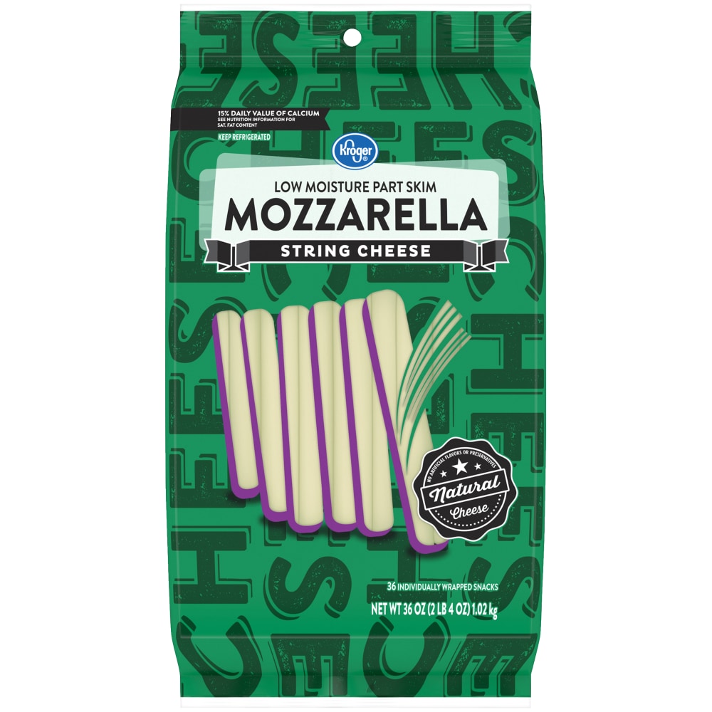 King Soopers Kroger Mozzarella String Cheese 36 Oz