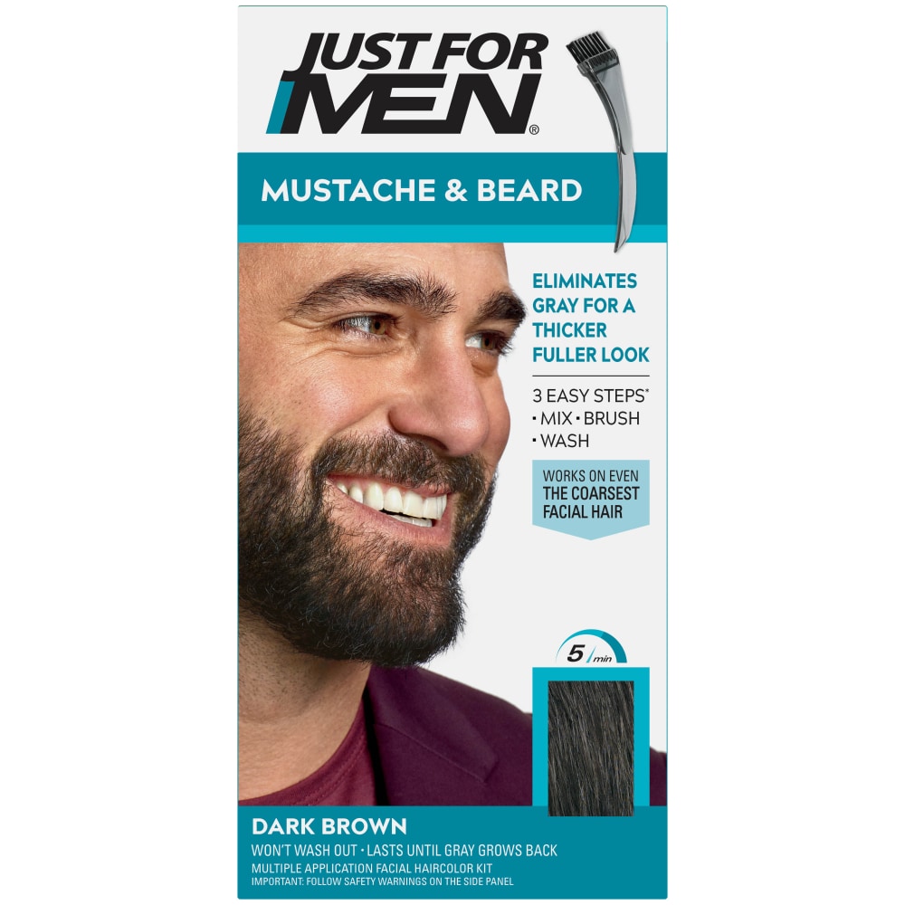 Just For Men Mustache And Beard M 45 Dark Brown Color Gel 1 Ct