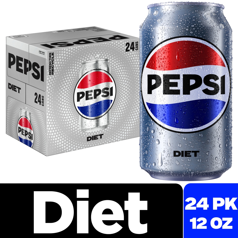 Kroger Diet Pepsi Cola Soda 24 Cans 12 Fl Oz