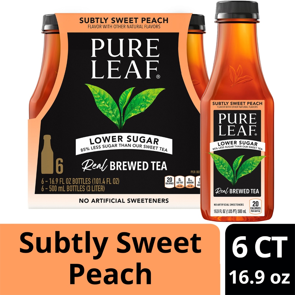 Pure Leaf Subtly Sweet Peach Iced Tea, 18.5 fl oz - Kroger