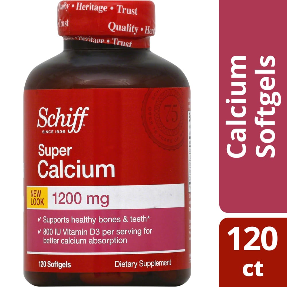 Schiff Super Calcium Softgels 1200mg 120 Ct