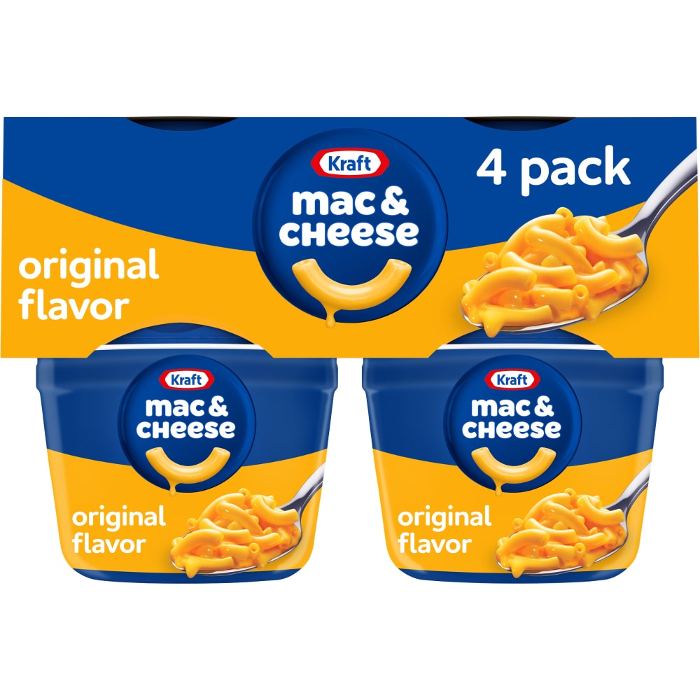 Kraft Original Mac N Cheese Macaroni and Cheese Cups Easy Microwavable  Dinner, 4 ct - Kroger