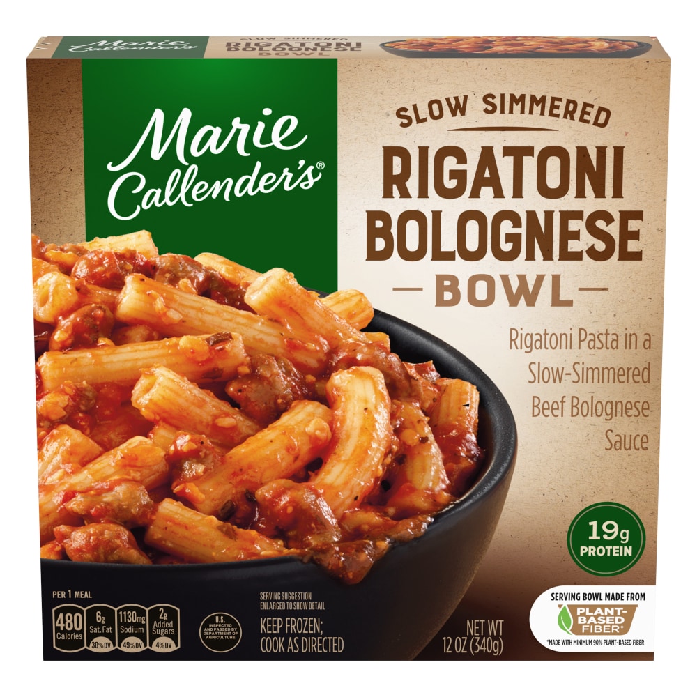 Marie Callender S Slow Simmered Rigatoni Bolognese Bowl Frozen Meal 12 Oz Kroger