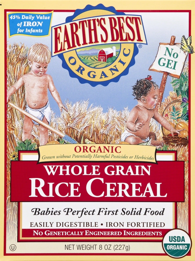 earth's best baby rice cereal