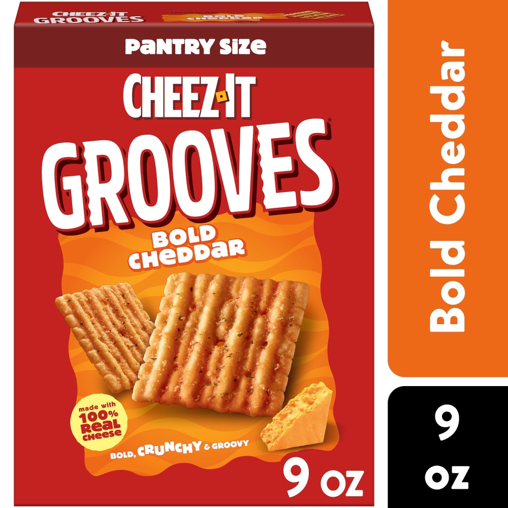 Cheez-It® Grooves Bold Cheddar Cheese Crackers, 9 oz