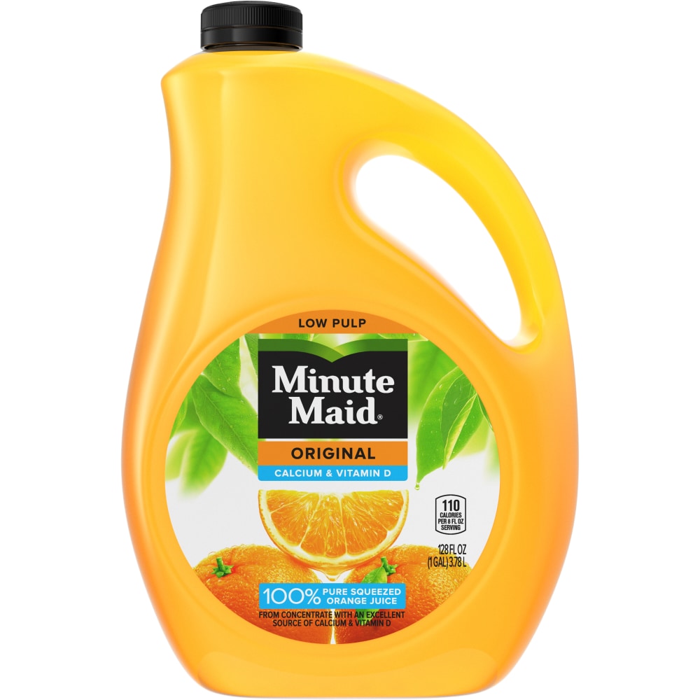 Minute Maid 100 Orange Juice With Calcium Vitamin D 128 Fl Oz