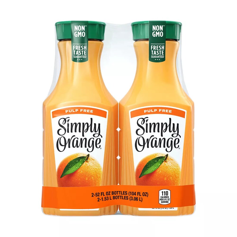 Orange Juice Pulp Free, 52 oz Bottle, 2/Pack, Ships in 1-3 Business Days Orange Juice Pulp Free, 52 oz Bottle, 2/Pack, Ships in 1-3 Business Days