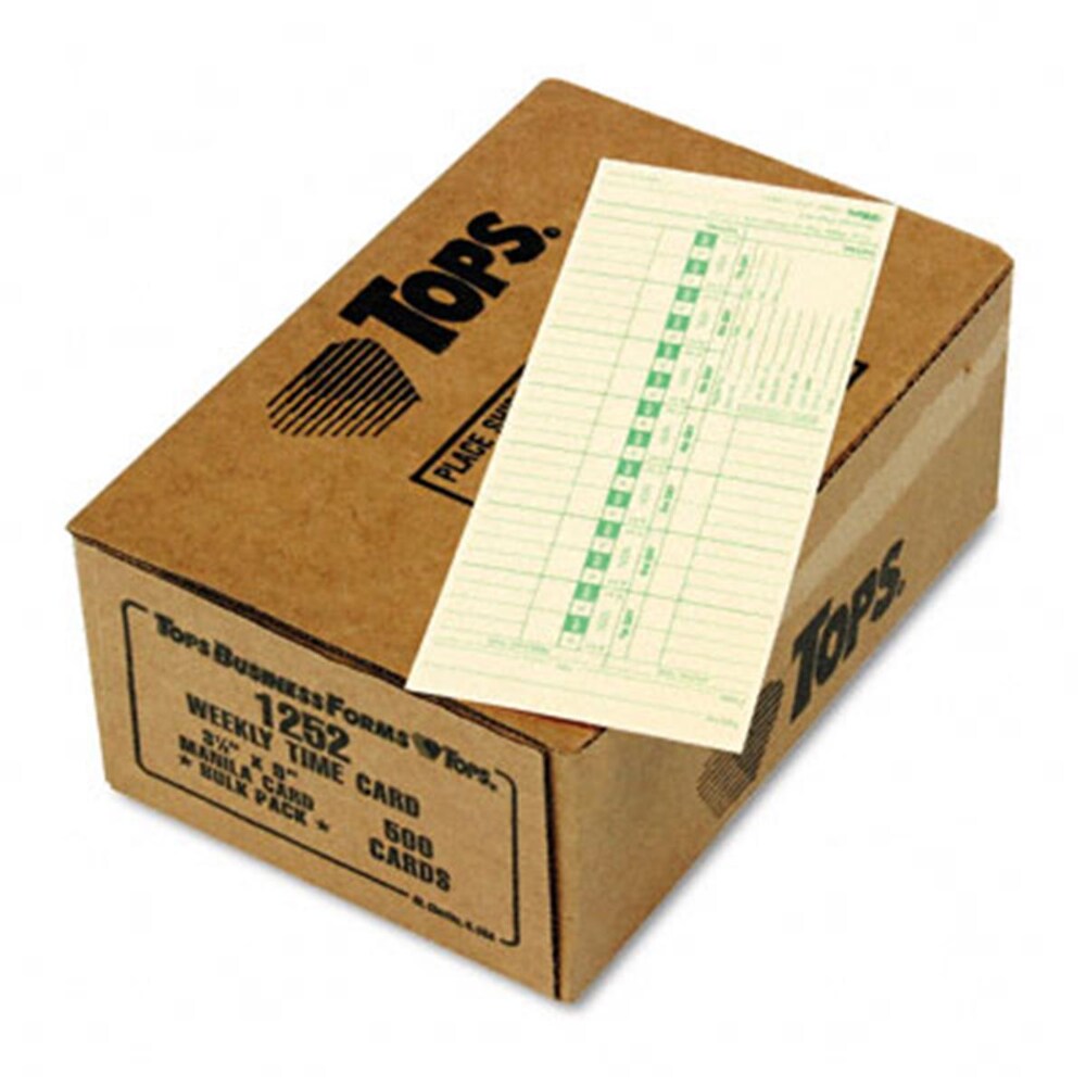 Time Clock Cards, Replacement for 1900L, One Side, 3.5 x 9, 500/Box Time Clock Cards, Replacement for 1900L, One Side, 3.5 x 9, 500/Box