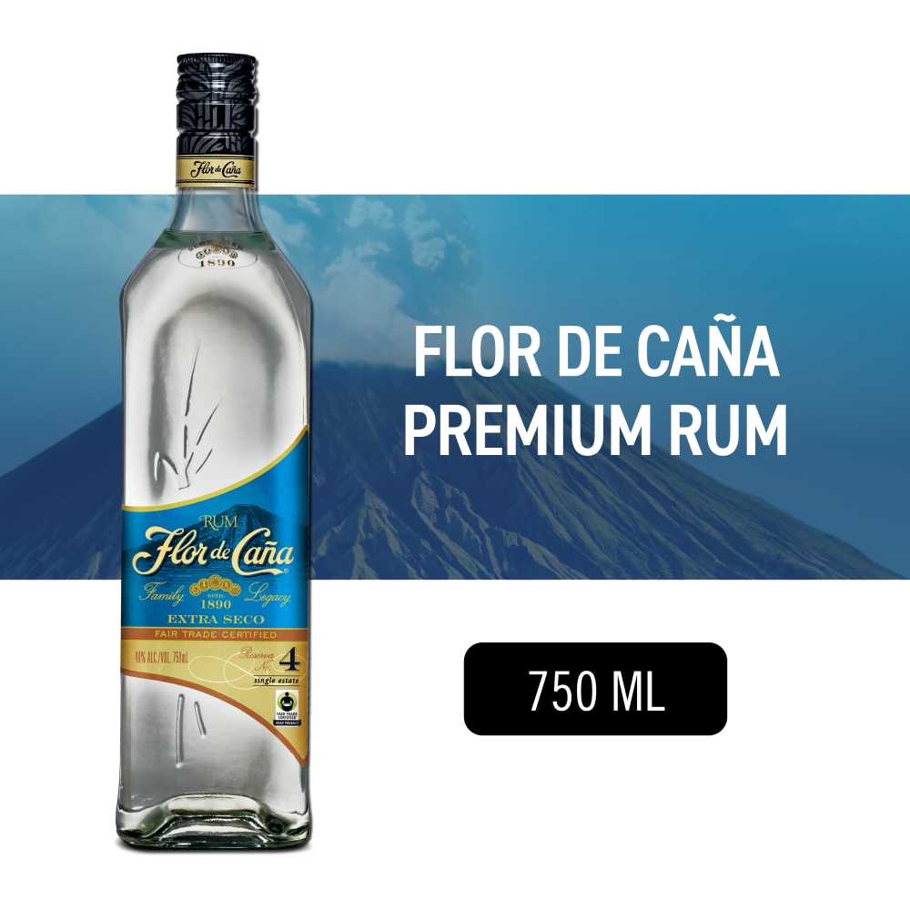 Flor de Cana® 4 Extra Seco Rum, 750 mL - Smith's Food and Drug